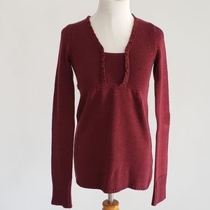 Fossil Burgundy‎ Imperial Cut Sweater M